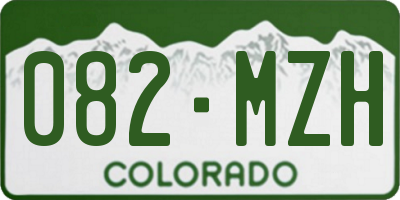 CO license plate 082MZH