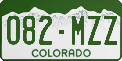 CO license plate 082MZZ
