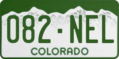 CO license plate 082NEL