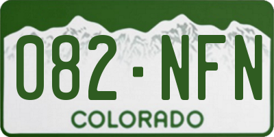 CO license plate 082NFN