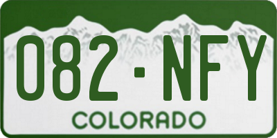 CO license plate 082NFY