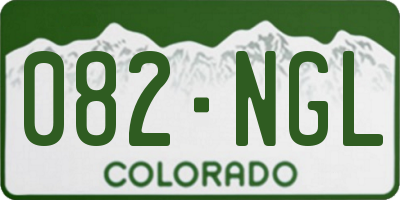 CO license plate 082NGL