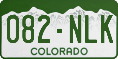 CO license plate 082NLK