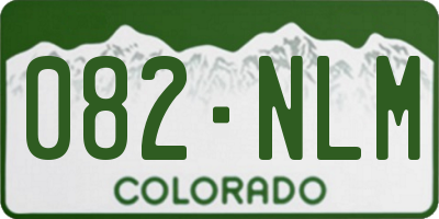 CO license plate 082NLM
