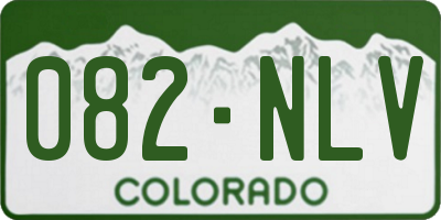 CO license plate 082NLV