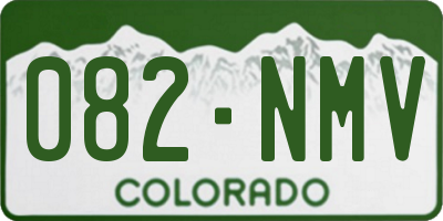 CO license plate 082NMV