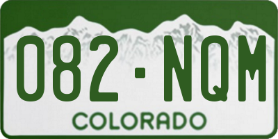 CO license plate 082NQM