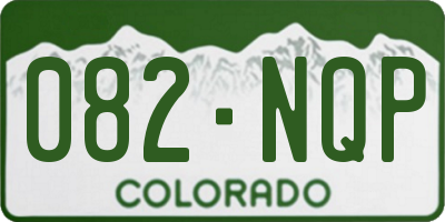 CO license plate 082NQP