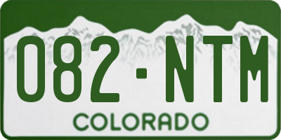 CO license plate 082NTM
