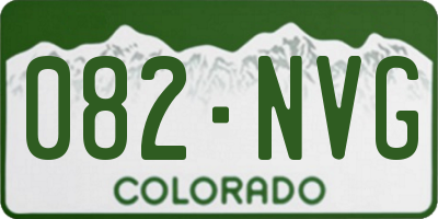 CO license plate 082NVG