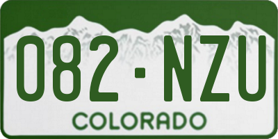CO license plate 082NZU