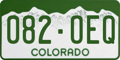 CO license plate 082OEQ