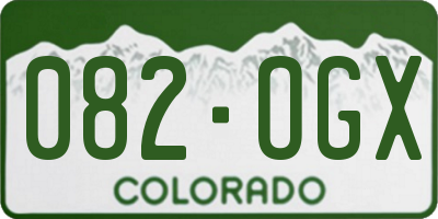 CO license plate 082OGX