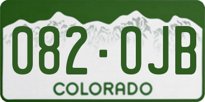 CO license plate 082OJB