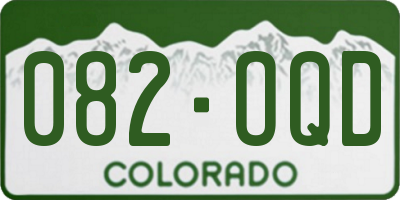 CO license plate 082OQD