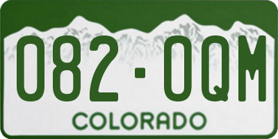 CO license plate 082OQM