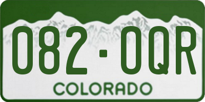 CO license plate 082OQR