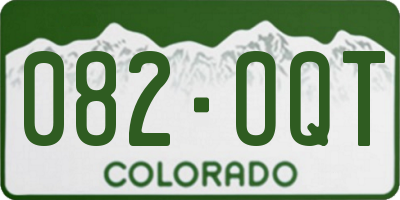 CO license plate 082OQT
