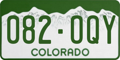 CO license plate 082OQY