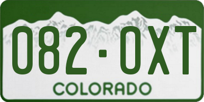 CO license plate 082OXT