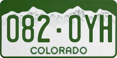 CO license plate 082OYH