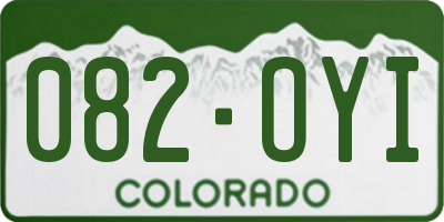CO license plate 082OYI