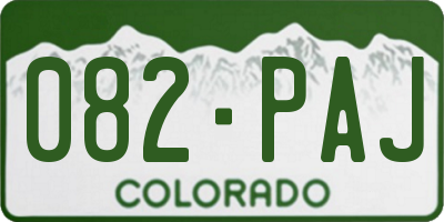 CO license plate 082PAJ