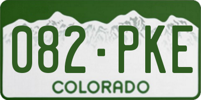 CO license plate 082PKE