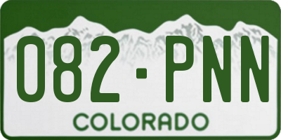 CO license plate 082PNN