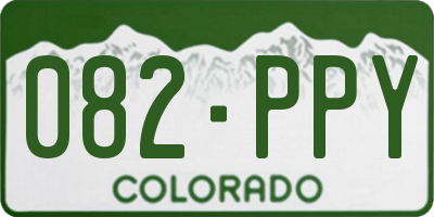 CO license plate 082PPY