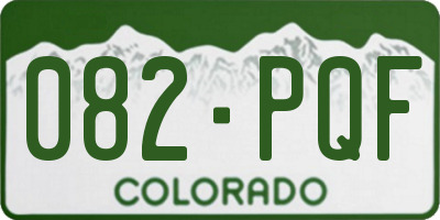 CO license plate 082PQF