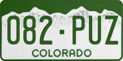CO license plate 082PUZ