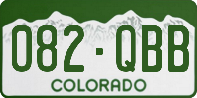 CO license plate 082QBB