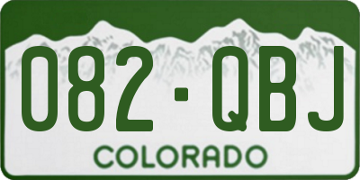 CO license plate 082QBJ