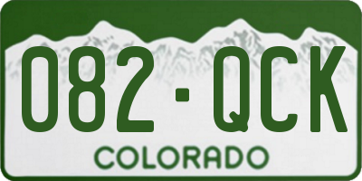 CO license plate 082QCK