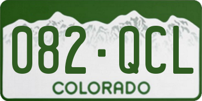 CO license plate 082QCL