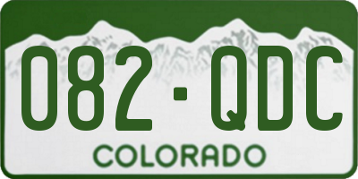 CO license plate 082QDC