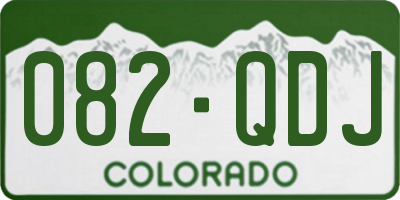 CO license plate 082QDJ
