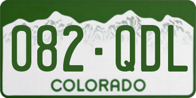 CO license plate 082QDL
