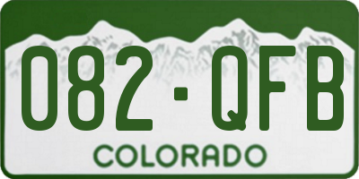 CO license plate 082QFB