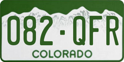 CO license plate 082QFR
