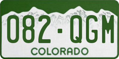 CO license plate 082QGM