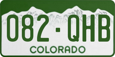 CO license plate 082QHB