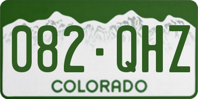 CO license plate 082QHZ