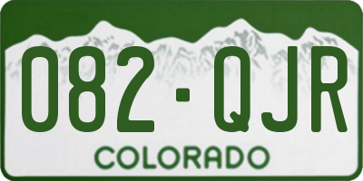 CO license plate 082QJR