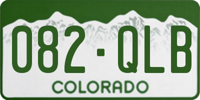 CO license plate 082QLB