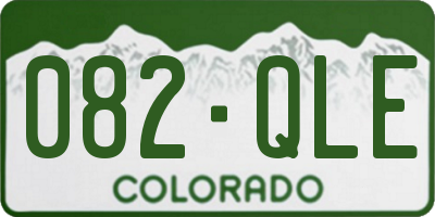 CO license plate 082QLE