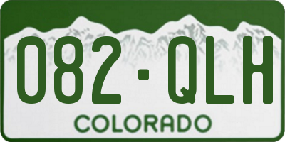 CO license plate 082QLH