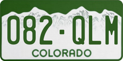 CO license plate 082QLM