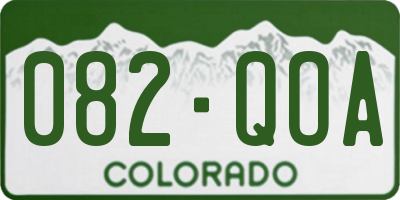 CO license plate 082QOA
